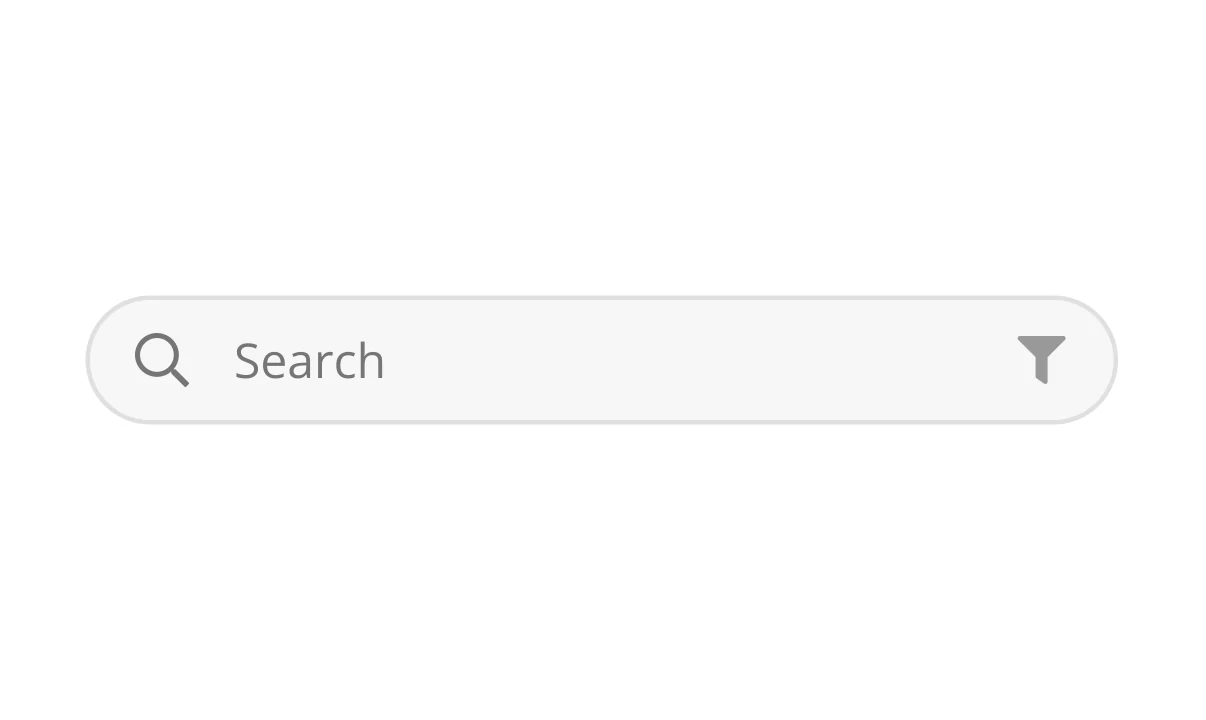 A search field with a filter.